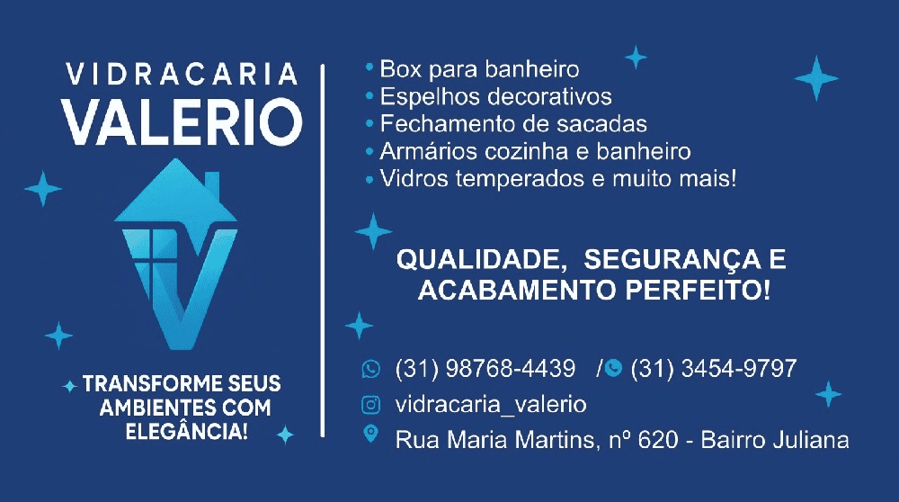 Box de Vidro Temperado no Bairro Centro BH